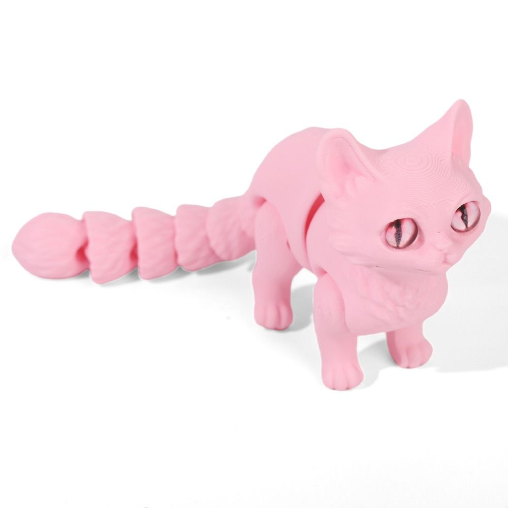 3D Printing Material - Big Eyes 3D Printed Cat Model