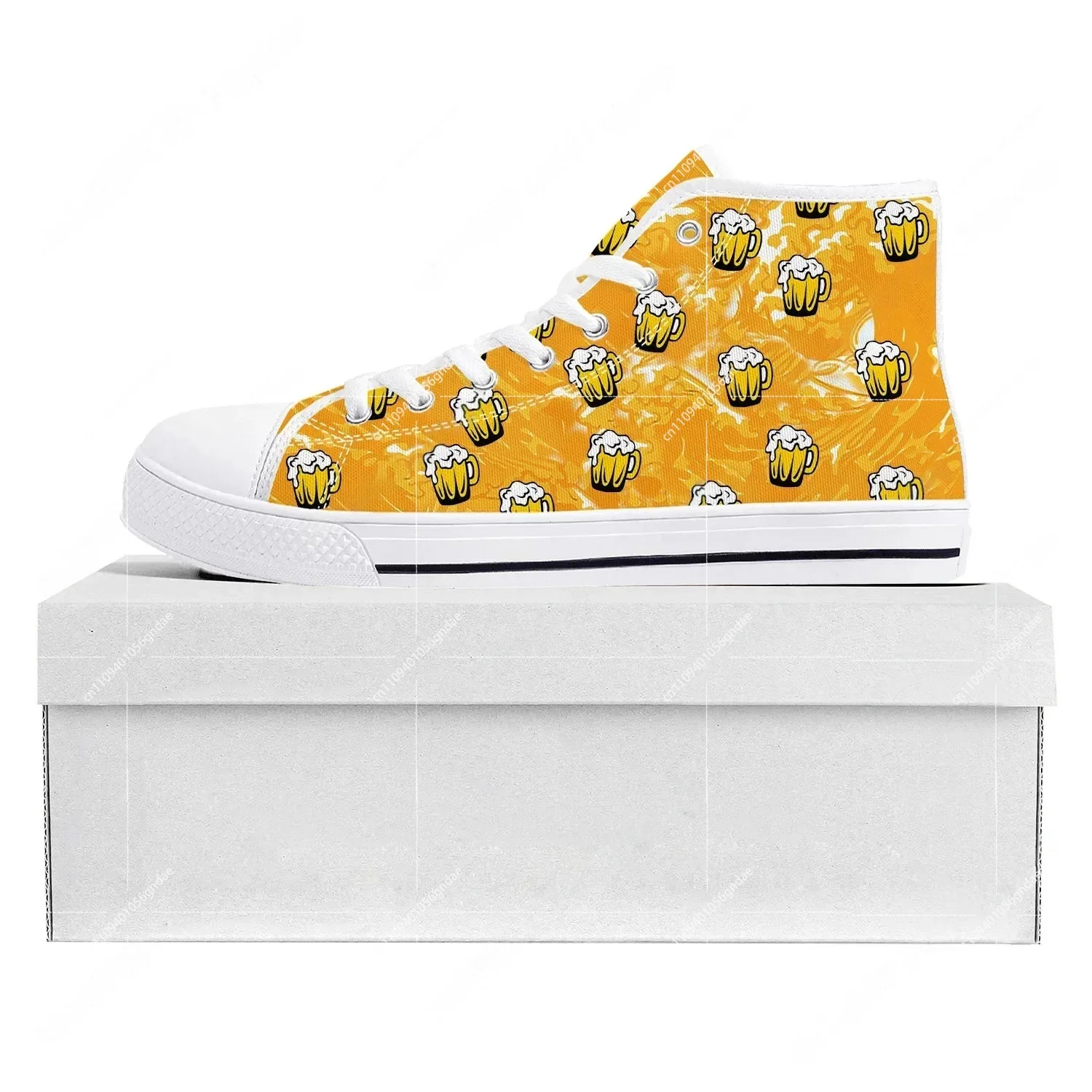 3D Printing Quality - Beer Unisex 3D Print High Top
