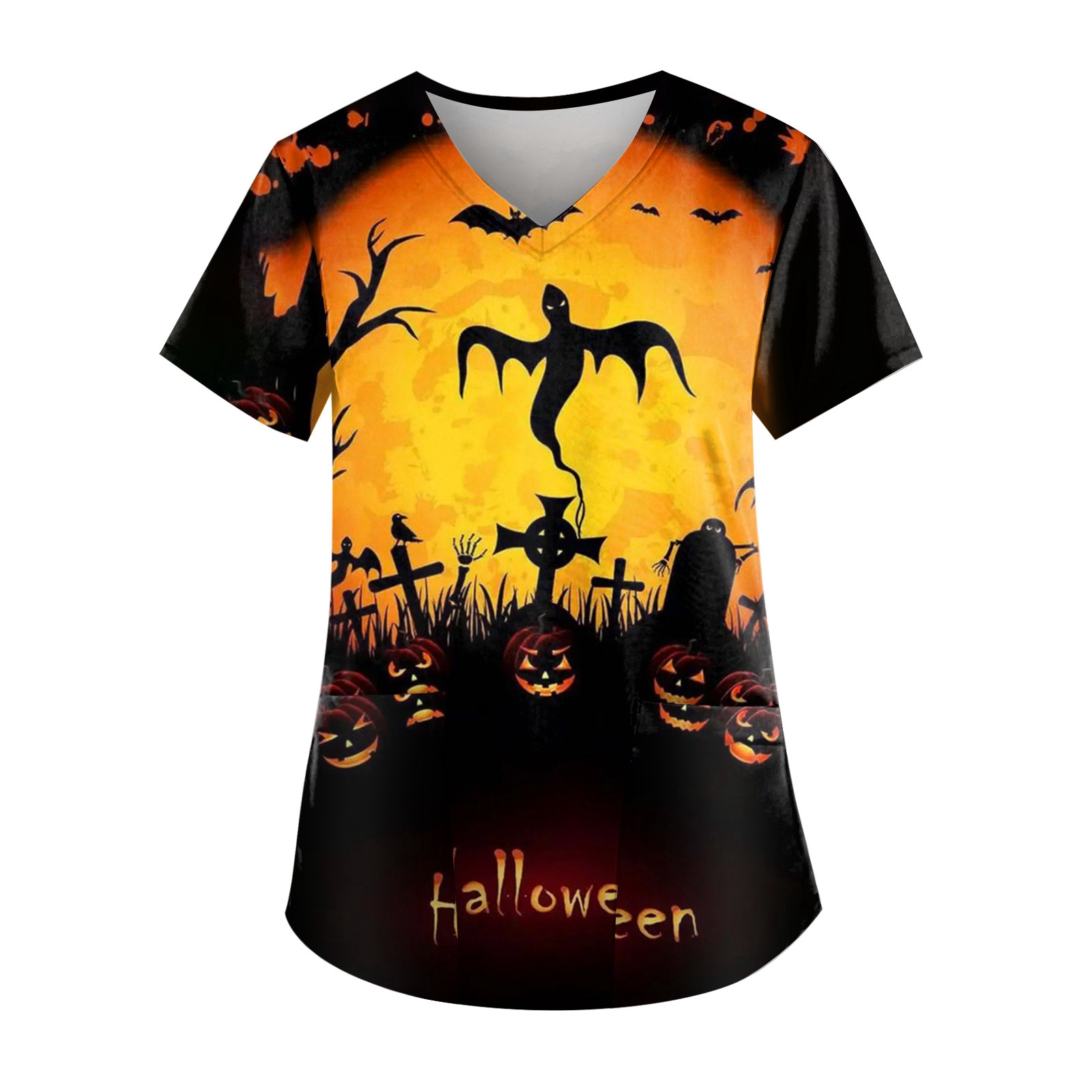 Halloween Bat Pattern T-Shirt  - огляд і ціна 3D Printing For Medical