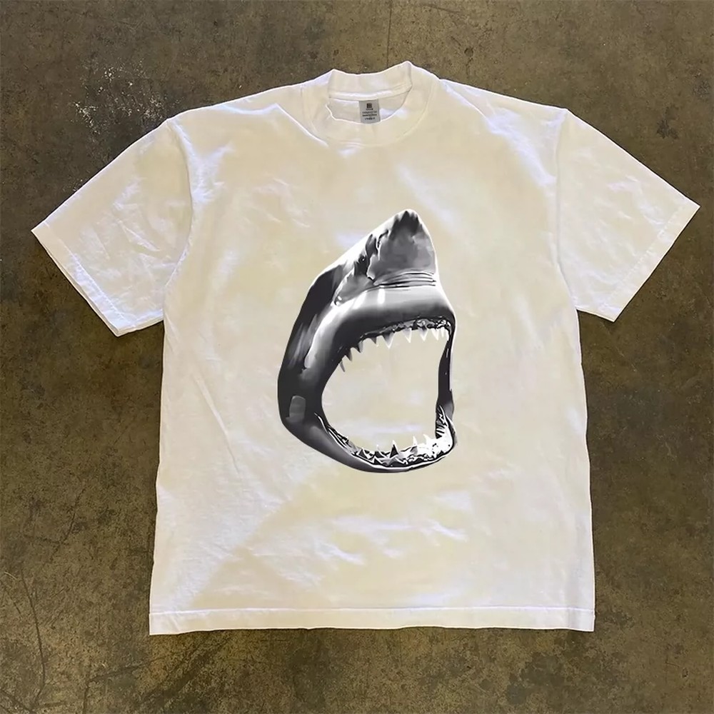 Great White Shark T-Shirt Men  - огляд і ціна 3D Printing Quality