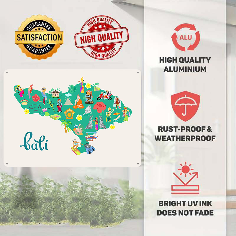 Bali Map Illustration Poster R - огляд і ціна 3D Printing Bali