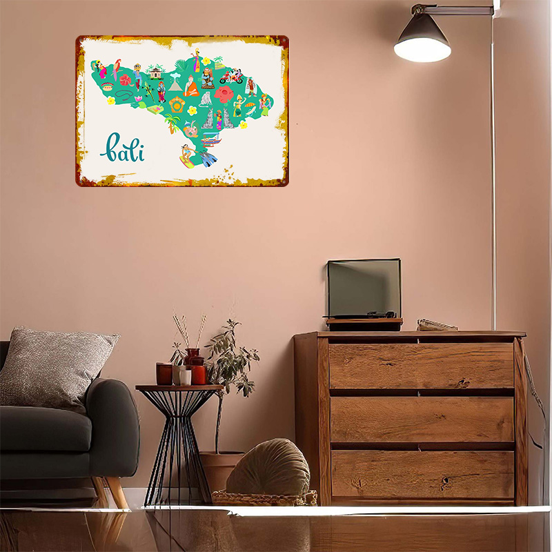 Bali Map Illustration Poster R - огляд і ціна 3D Printing Bali