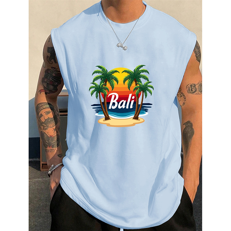 Summer Bali Pattern Men's Tank - огляд і ціна 3D Printing Bali