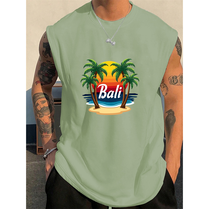 Summer Bali Pattern Men's Tank - огляд і ціна 3D Printing Bali