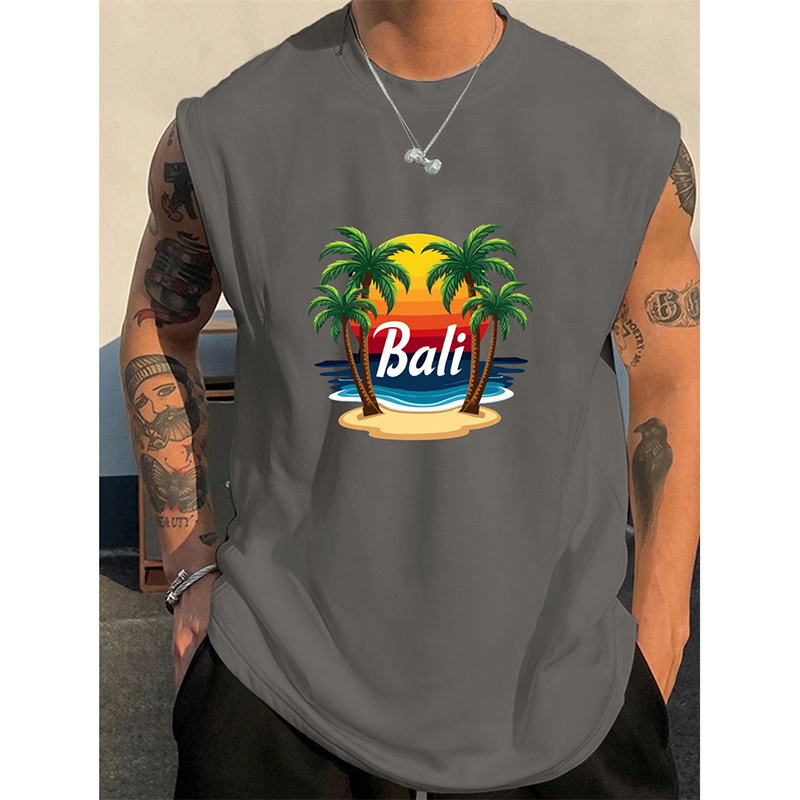 Summer Bali Pattern Men's Tank - огляд і ціна 3D Printing Bali