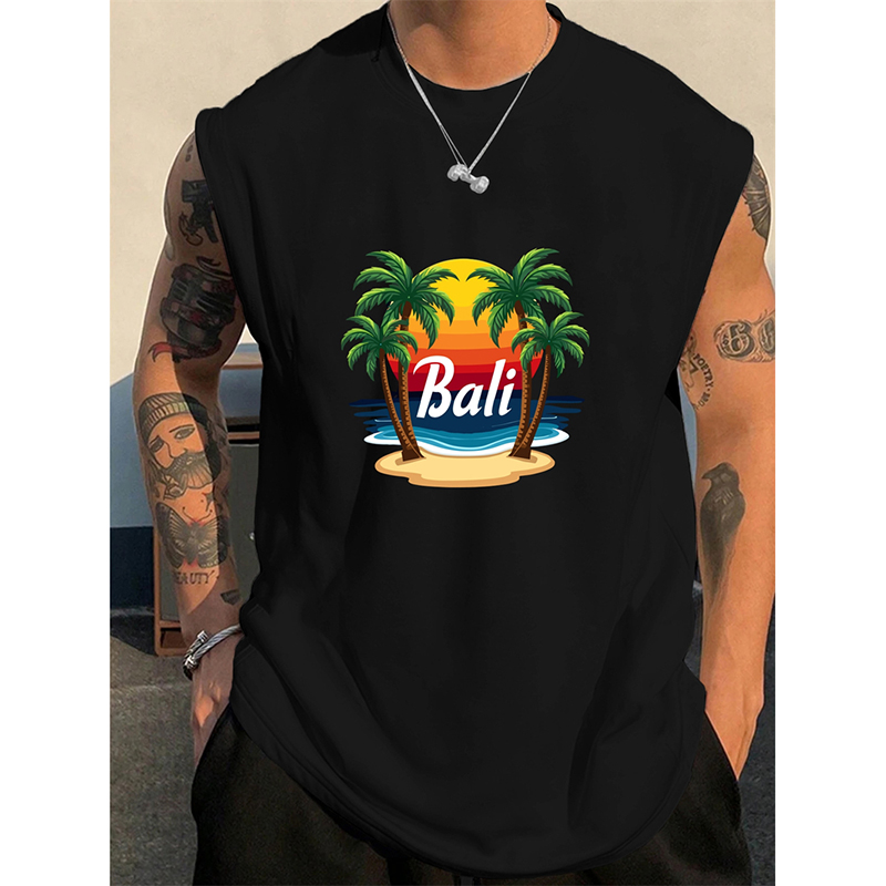 Summer Bali Pattern Men's Tank - огляд і ціна 3D Printing Bali