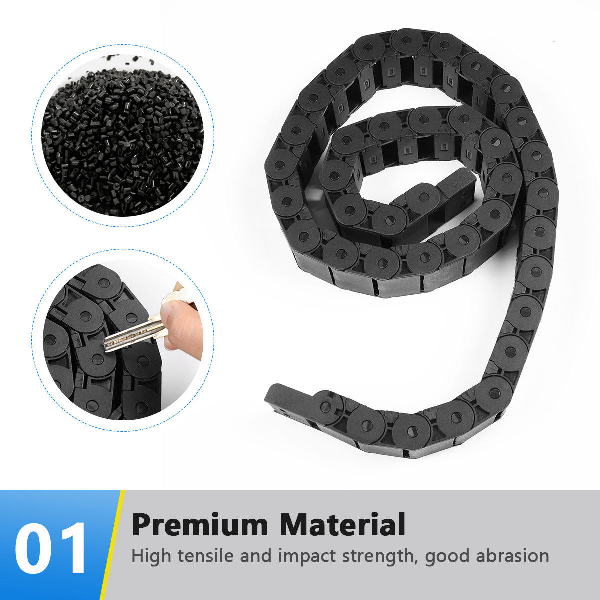 1M Black Plastic Cable Carrier - огляд і ціна 3D Printing Cnc
