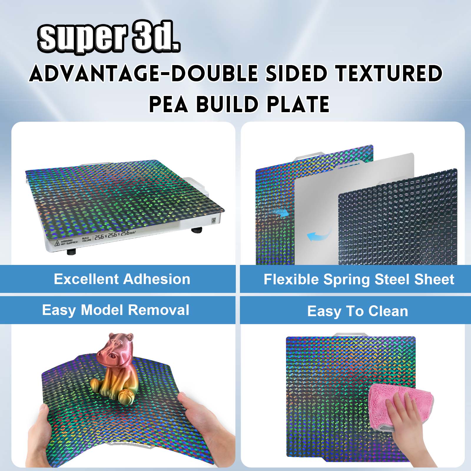 P2S PEO Bambu X1 P1 A1 Build P - огляд і ціна Pei Sheet