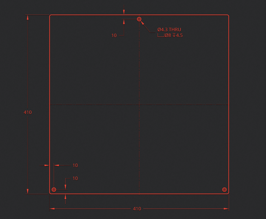 Ender5 Pro Plus 410X410X8MM Me - огляд і ціна Pei Sheet