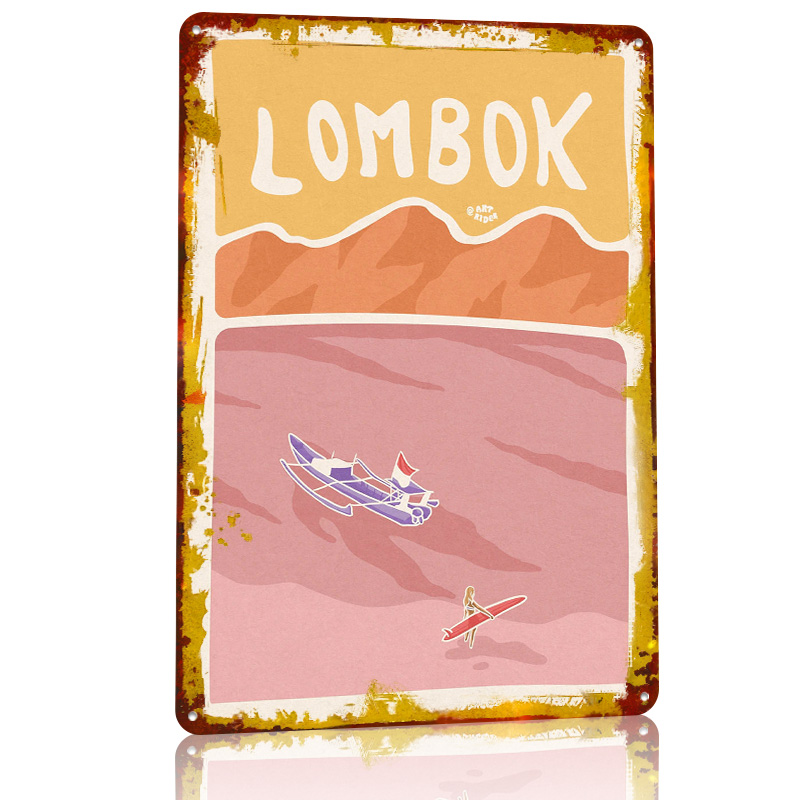 Bali Lombok Surf Poster Retro  - огляд і ціна 3D Printing Bali