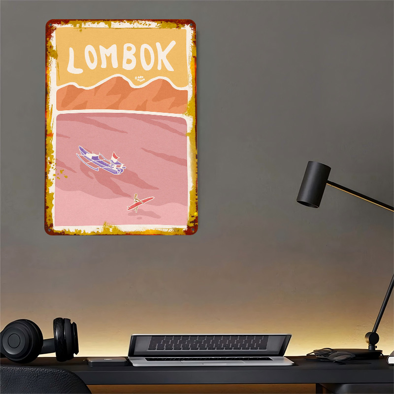 Bali Lombok Surf Poster Retro  - огляд і ціна 3D Printing Bali